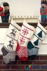 Plymouth Yarn-F775 Christmas Stocking Trio by Vanessa Ewing-Free