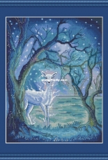 Silver Doe by Milena Stitch - Elena Mityakina