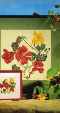 Nasturtiums by Jill Oxton from Jill Oxtons Cross Stitch Australia 12
