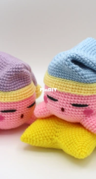 1upcrochet - Ashe - Sleepy Star Puff