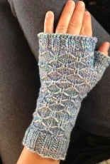 Winter Lattice Fingerless Mitts by Kim Seymour-Free