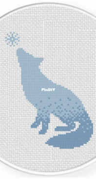 Daily Cross Stitch - Snowflake Wolf