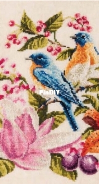 Bluebirds by Marie barber from Just Cross Stitch June 2014 PCS