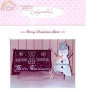 Laureline Broderie - Merry Christmas Blanc