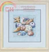 Dimensions 13725 Shells on Blue