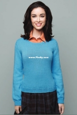 Round Neck Jumper by Patons Australia - FREE