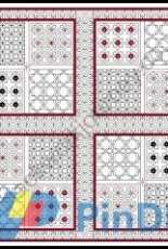 Elizabeth Almond FR0070 Itznik Variations - Blackwork Pattern - Free