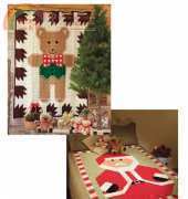 Granny Square Christmas Afghans (Gingerbread Bear, Roly-Poly Santa) by Martha Brooks Stein