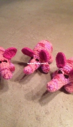Tiny elephants for keychains
