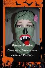 Creeks End Crochet - Sharon Santorum - Female Zombie Cowl and Earwarmer Crochet Pattern
