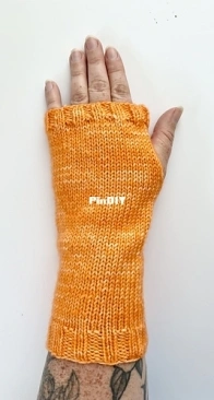 Base Doodle Fingerless Mitts by Jamie Lomax