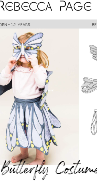 Rebecca Page - Butterfly Costume - Sizes Newborn - 12 Years - Free