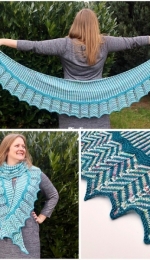 Straight and Arrow Shawl by Jem Arrowsmith  - Under the Olive Tree Knits