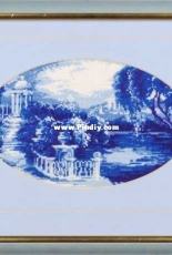 Riolis VK-433 Blue Landscape with a gazebo - PCS