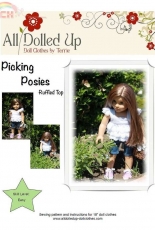 All Dolled UpPicking Posies Ruffled Top for 18"inch Doll
