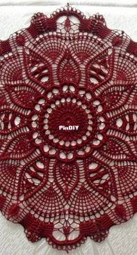 Galyna Borysova - Галина Борисова - Cherry liqueur Doily - Салфетка Cherry liqueur - Russian