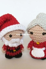 Crochelandia - Rose Nogueira - Santa and Mrs Claus - Free