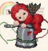 Ellen Maurer Stroh EMS Little Devils Collection - Thimble, Spools, Sewing Basket, Scissors, Pincushion, Measure Tape, Bobbin, Sewing Machine PCS
