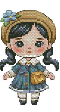 Spring dolls pattern set - Doll 3 by Maria Brovko -Xsd