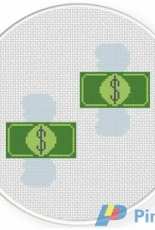 Daily Cross Stitch  - Flying Money