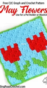 Winding Road Crochet - Lindsey Dale - May Flower C2C Graph - Free