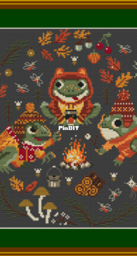 Mama Witch Xstitch - Camping Toads- XSD