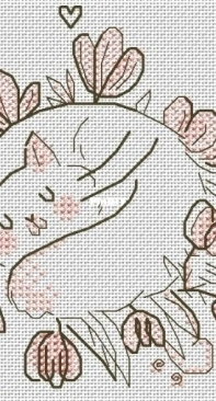 Sleeping Marshmallow Cat by Alisa Okneas