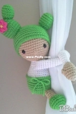 BB Adorables - Isabel R Davenpost - Baby Cactus curtain tie back