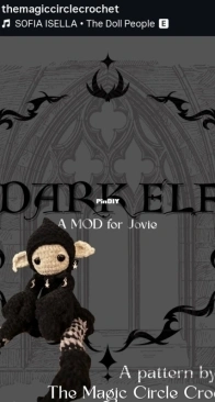 The Magic Circle Crochet - Zia G - Dark elf  A Mod for Jovie - Free