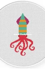 Daily Cross Stitch -  Squiggly Squid