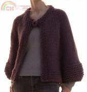 The Bubble Sleeve Jacket by Knit1LA
