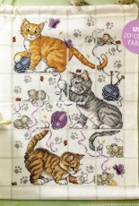 Cat Wall Hanging by Joan Elliott from The World of Cross Stitching TWOCS 137 XSD