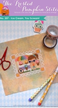 The Frosted Pumpkin Stitchery - Pen Pals No.207 Ice Cream You Scream! PCS + XSD