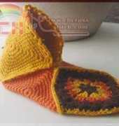 A Granny Square project Crochet Slipper Pattern by Janice Jones