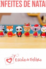 Escola De Feltro - Enfeites de Natal - Felt pattern - Portuguese