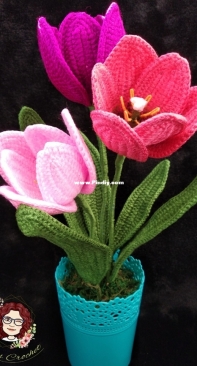 Crocheted tulips