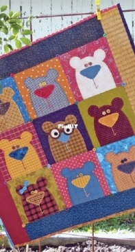 The Red Boot Quilt Company - Scrappy Bears - Antonie Alexander -  Free