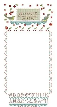 Creation Point de Croix 28 - Sampler vintage a la cerise