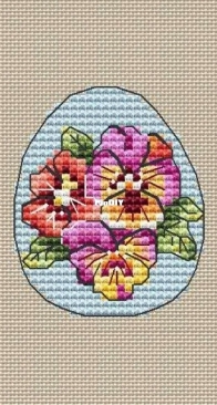 Egg with pansies by Elena Shestakova