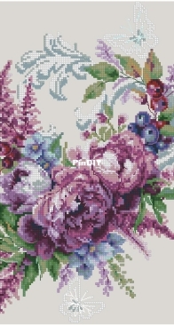 Magic Needle 70-04 Purple silk peonies XSD