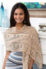 Red Heart - Lisa Gentry - LW3926EN Light and Lacy  Shawl - Free