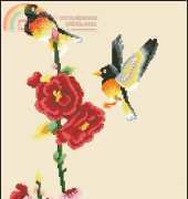 KCO 612218 Branch of Orchids with Birds