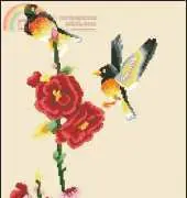 KCO 612218 Branch of Orchids with Birds