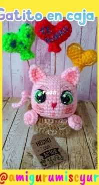 Amigurumiscyuri - Yuri - Kitty in a box - Gatito en caja - Spanish - Free