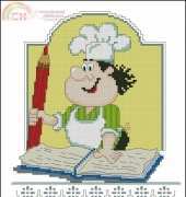 Sdelano (Made with Love) CHEF WITH A PENCIL AND A BOOK OF RECIPES