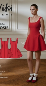 VikiSews - Rosie Dress - Рози платье - Sizes 34-52 - English, Russian