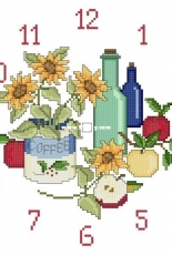 Floral with Apples Clock PCS