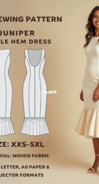 Tianas Closet - Juniper Ruffle Hem Dress - XXS -5XL - Free