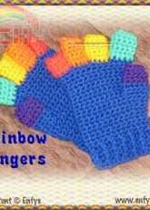 Rainbow Valley - Helen Free - No Sew Fingerless Mitts - Free