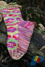 Mediumweight Poppies Socks by Sue Grandfield -Free